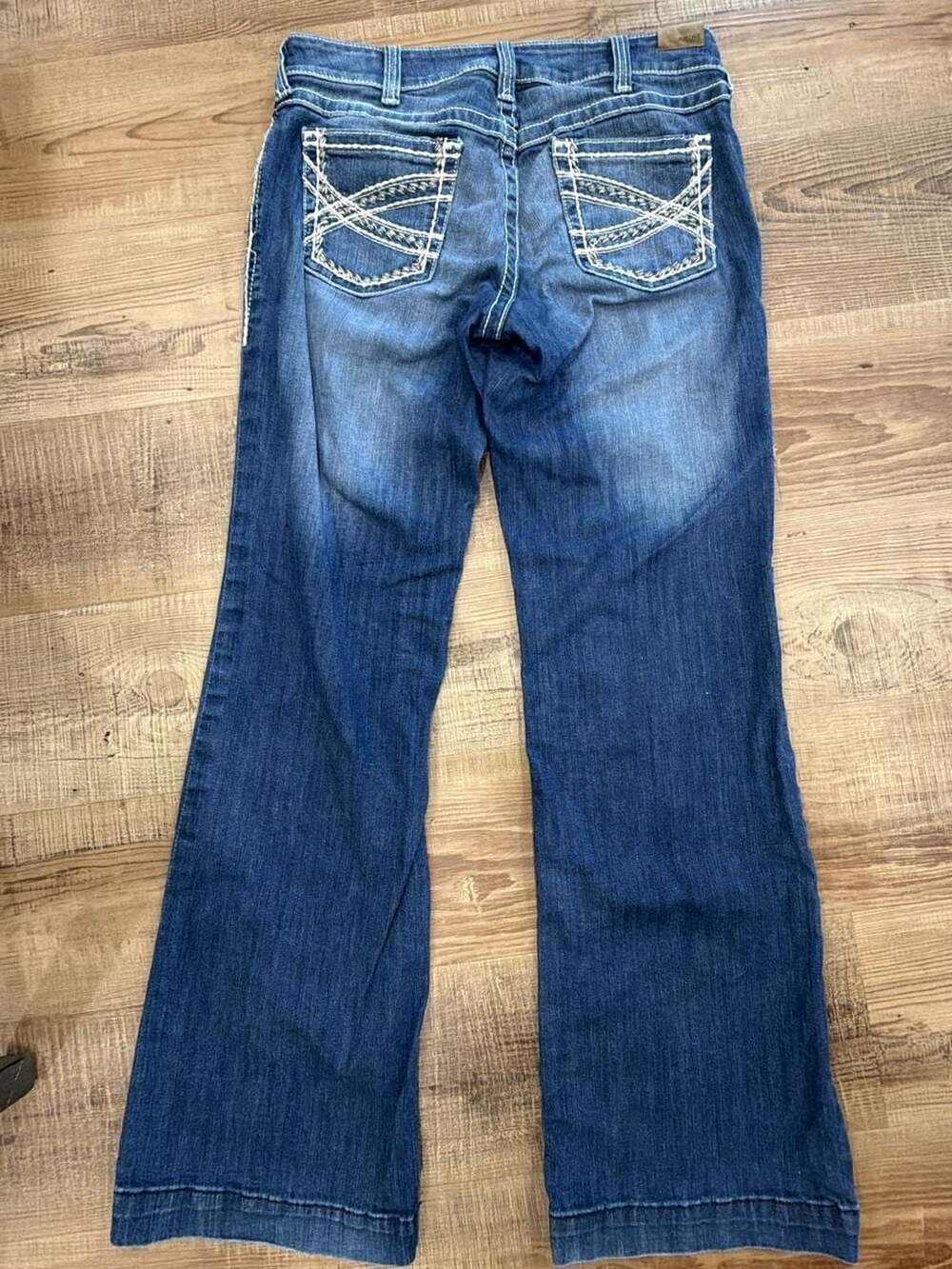 Ariat Women's Mid Rise Entwined Trouser Jeans 32L Western Rodeo - Picture 8 of 9